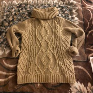 Cable Knit Turtle Neck Sweater